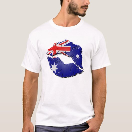 Australische vlaglips t-shirt (Voorkant)