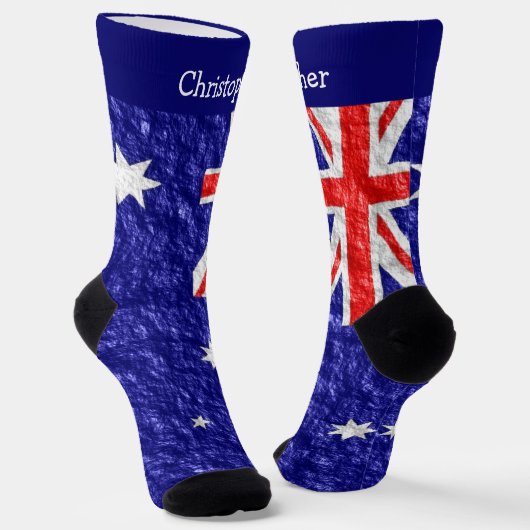 Australische vlagontwerp sokken (Gebogen)