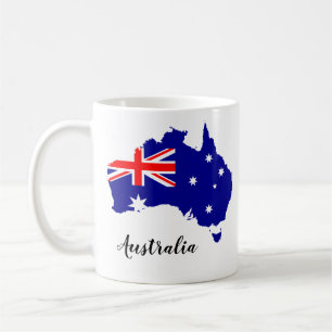 Australische vlagplattegrond Aussie Koffiemok
