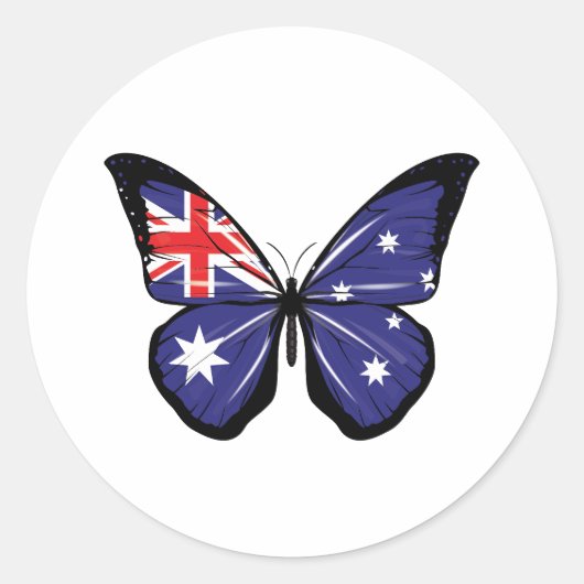 Australische vlagvlag ronde sticker (Voorkant)
