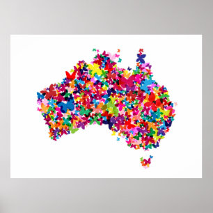 Australische vlindermap poster