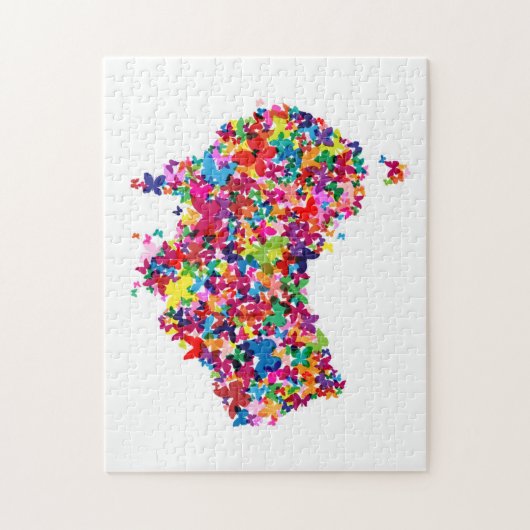 Australische vlinderplattegrond legpuzzel (Verticaal)