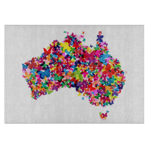 Australische vlinderplattegrond snijplank