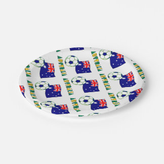 Australische Voetbal en Vlag Tegelvormig Papieren Bordje