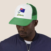 Australische Voetbal en Vlag Trucker Pet (In situ)