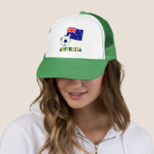 Australische Voetbal en Vlag Trucker Pet (In situ)