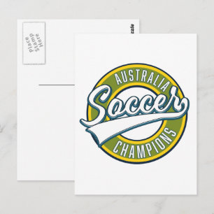 Australische voetbalkampioenen logo. briefkaart