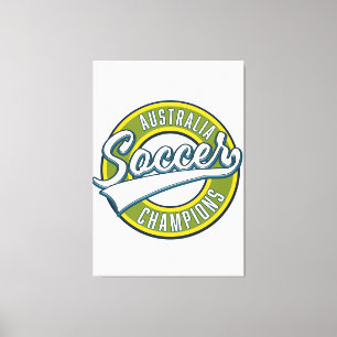 Australische voetbalkampioenen logo. canvas afdruk