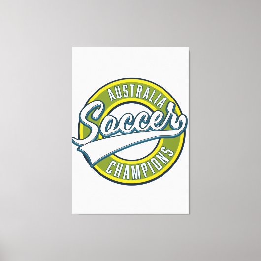 Australische voetbalkampioenen logo. canvas afdruk (Voorkant)