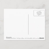 Australische vogelbloem, tropisch Floral groen roz Briefkaart (Achterkant)