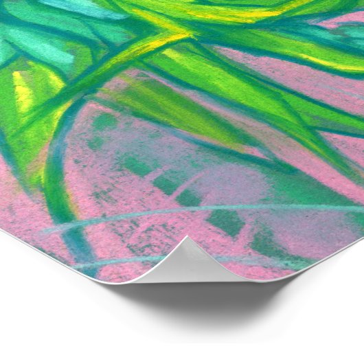 Australische vogelbloem, tropische Floral Painting Poster (Hoek)