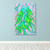 Australische vogelbloem, tropische Floral schilder Canvas Afdruk (Insitu (Houten vloer))