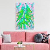 Australische vogelbloem, tropische Floral schilder Canvas Afdruk (Insitu (Woonkamer))