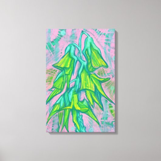 Australische vogelbloem, tropische Floral schilder Canvas Afdruk (Voorkant)