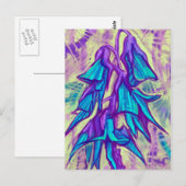 Australische vogelbloem, tropische Floral Turquois Briefkaart (Voorkant / Achterkant)