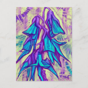 Australische vogelbloem, tropische Floral Turquois Briefkaart