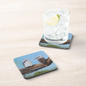 Australische vogels Kookaburras Gumtree Bier Onderzetter (Rechterzijde)