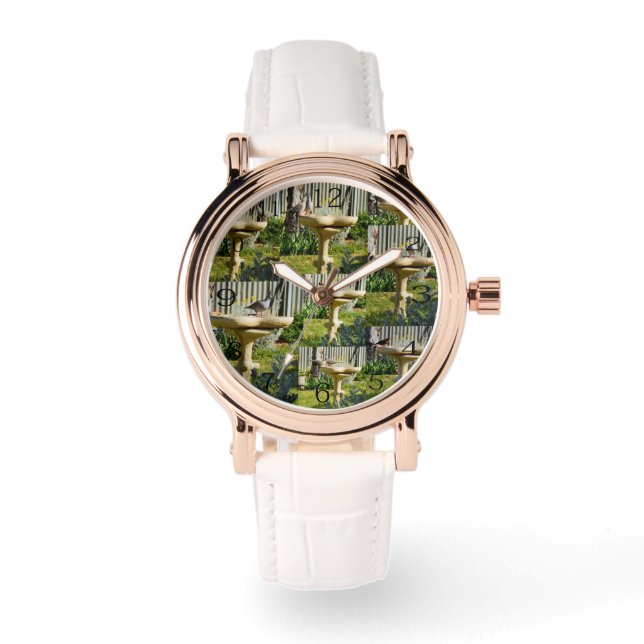 Australische vogels op vogelbad, horloge (Voorkant)