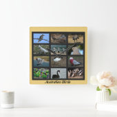 Australische vogels vierkante klok (Huis)