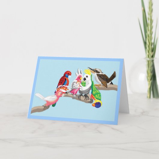Australische vogels zijn zo  feestdagen kaart (Voorkant)