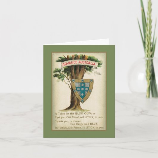 Australische vriendschap: Blue Gum teken van loyal Kaart (Voorkant)