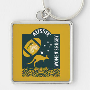 Australische Vrouwen Rugby Sport Sleutelhanger