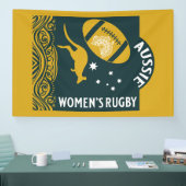Australische Vrouwen Rugby Sport Spandoek (Beurs)