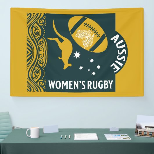 Australische Vrouwen Rugby Sport Spandoek (Beurs)