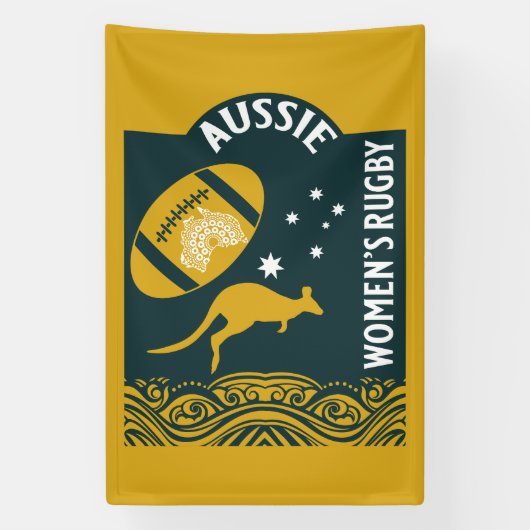 Australische Vrouwen Rugby Sport Spandoek (Verticaal)
