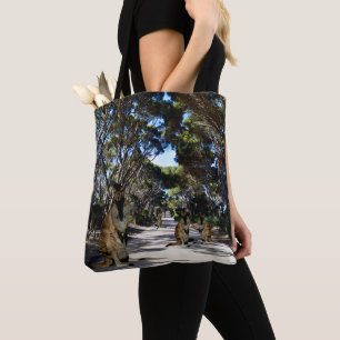 Australische wallabys op de weg, tote bag