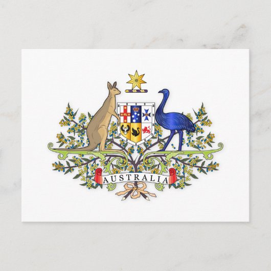 Australische wapenmantel briefkaart (Voorkant)
