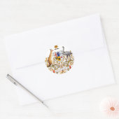 Australische wapenmantel ronde sticker (Envelop)