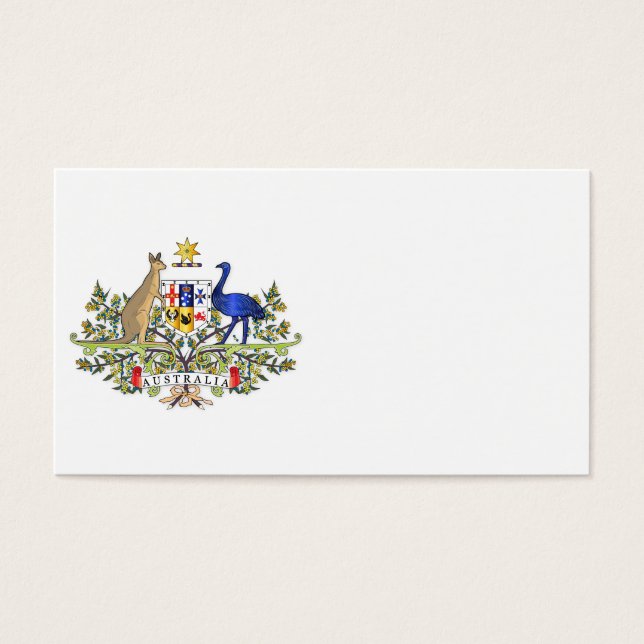 Australische wapenmantel visitekaartjes (Voorkant)