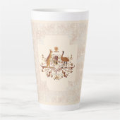 Australische wapenschild Brown Tint Latte Mok (Voorkant)