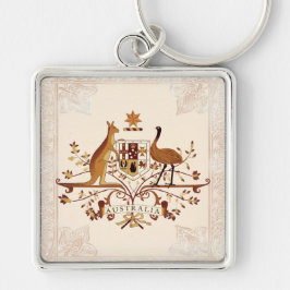 Australische wapenschild Brown Tint Sleutelhanger