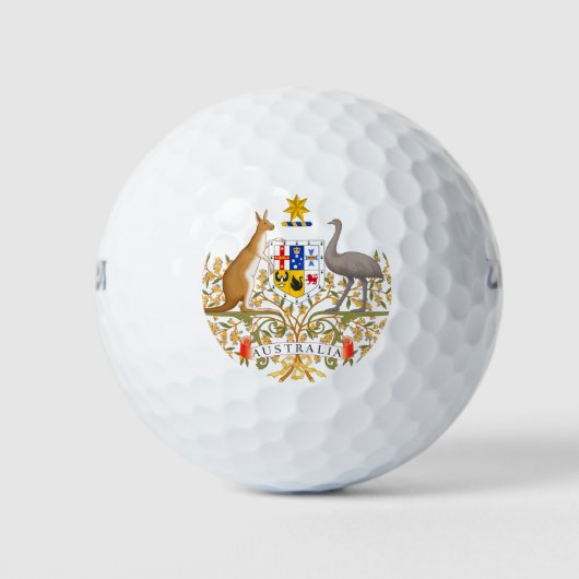 Australische wapenschild Grand Patriotic Golfballen (Voorkant)