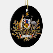 Australische wapenschild voor kerstboomversiering keramisch ornament (Rechts)