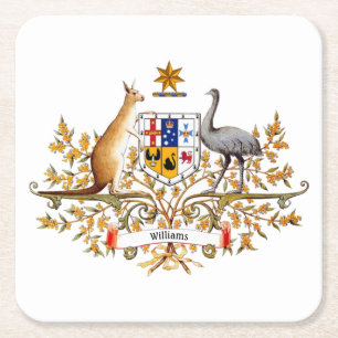 Australische wapenstilstand Jouw tekst Kartonnen Onderzetters