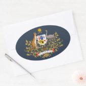 Australische wapenstilstand ovale sticker (Envelop)