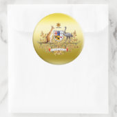Australische wapenstilstand ronde sticker (Tas)