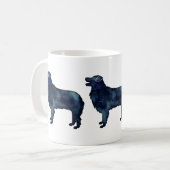 Australische Waterverf Shepherd Black Silhouette Koffiemok (Voorkant links)
