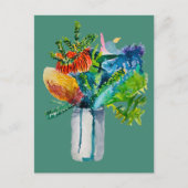 Australische waterverf van bloemen briefkaart (Voorkant)