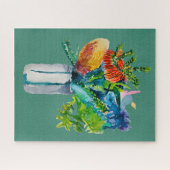 Australische waterverf van bloemen legpuzzel (Horizontaal)