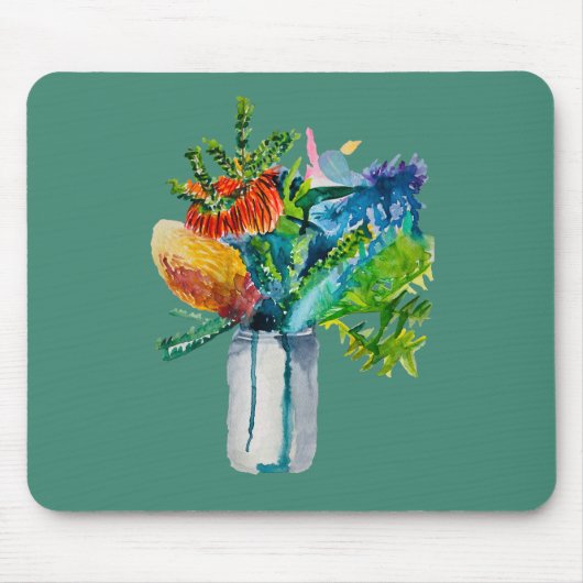 Australische waterverf van bloemen muismat (Voorkant)