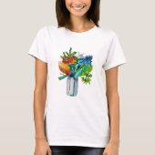 Australische waterverf van bloemen t-shirt (Voorkant)