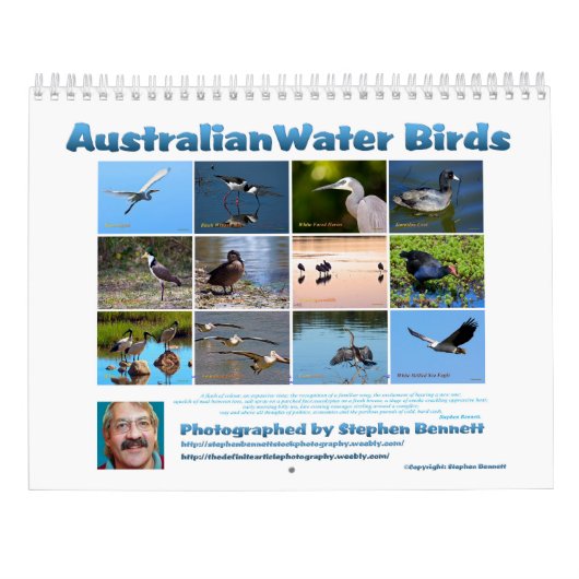 Australische watervogels kalender (Achterkant)