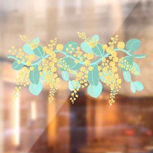 Australische wattle bloesem Ruit sticker (Vel 2)