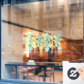 Australische wattle bloesem Ruit sticker (Cafe Raam)
