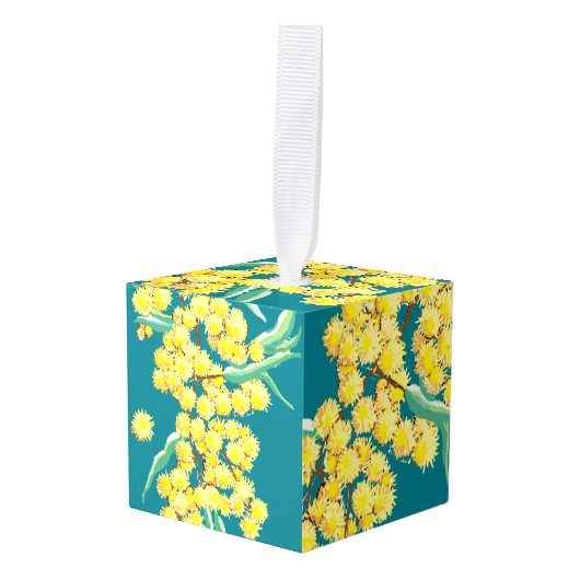 Australische Wattle-bloesems Ornament (Voorkant hoekig)