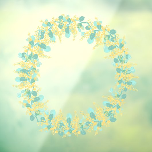 Australische wattle-bloesems raamsticker (Vel 3)